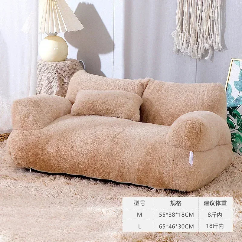 4-Season Removable Pet Sofa Bed - Extra Large Washable Bed for Cats & Dogs