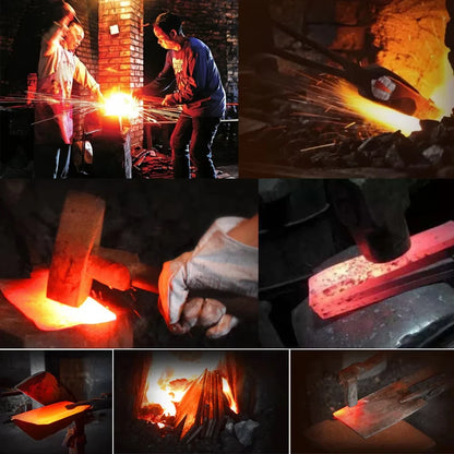 Hand-Forged Professional Butcher Knife – Full Tang High-Carbon Steel Chinese Chef Knife