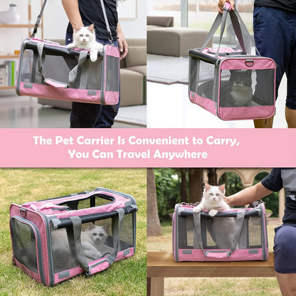 Soft-Sided Pet Carrier for Large & Medium Cats and Dogs