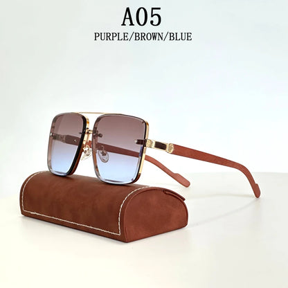 Luxury Vintage Steampunk Sunglasses – Wood Frame Polarized Photochromic Lenses