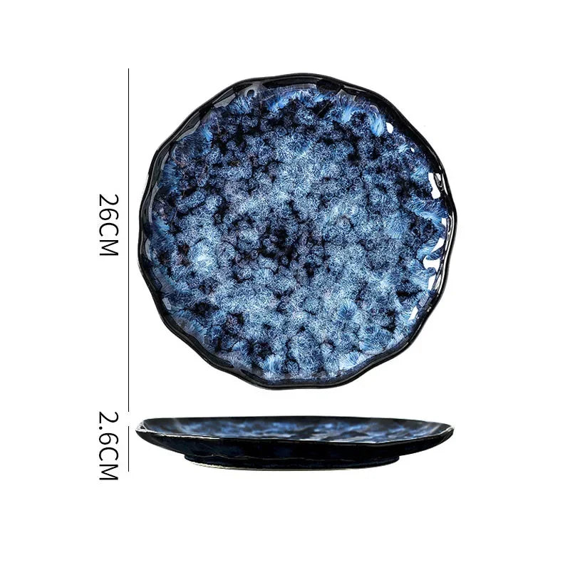 Creative Irregular Ceramic Tableware Soup Bowl Salad Bowl Dessert Plate Deep Plate Fish Plate Seasoning Dish Specialty Tableware