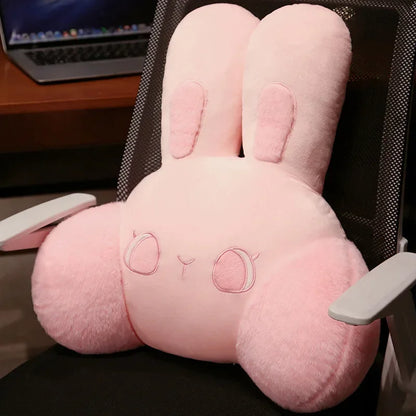 Cute Rabbit Large Backrest Bed Cushion – Soft Plush Sofa Reading & Waist Pillow | 50cm & 60cm