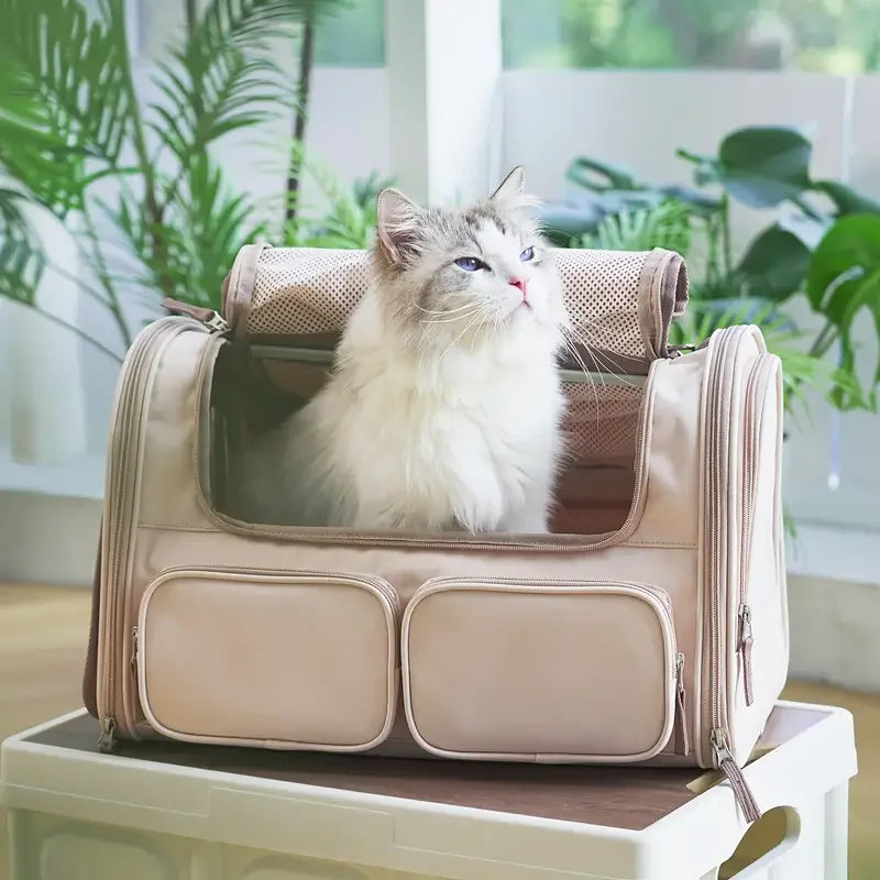 Airline Approved Pet Carrier Bag – Soft-Sided Backpack for Cats & Small Dogs