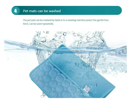 Summer Cooling Mat for Dogs & Cats - Extra Large Pet Cooling Pad - BeeTrendyShop.COM