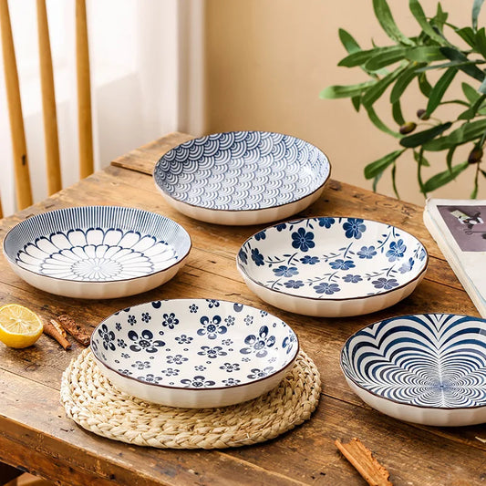 Japanese Ceramic Tableware Underglaze Color Dishes Rice Bowl