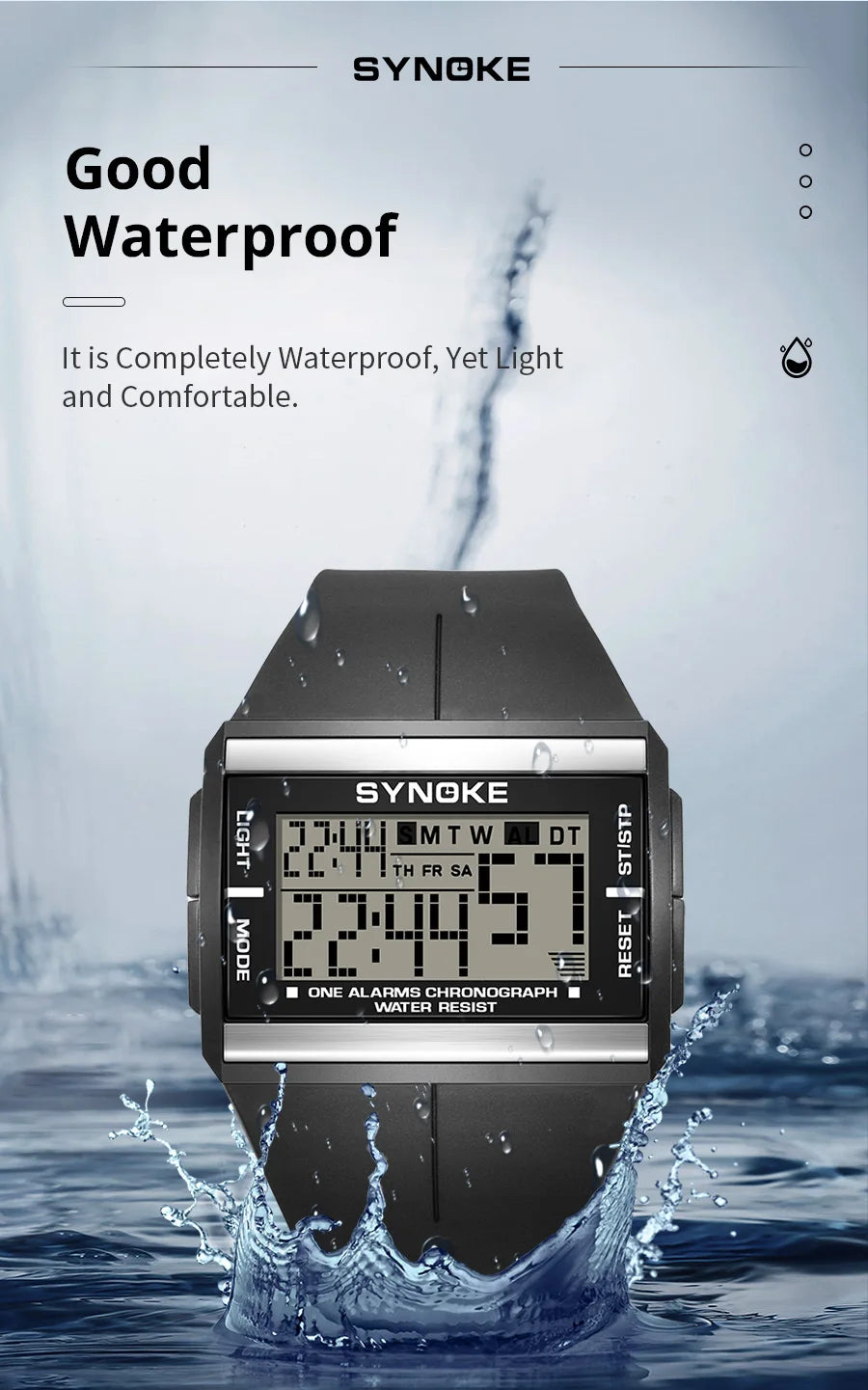 Digital Sports Watch: 50m Waterproof, Reliable & Stylish, Perfect for Every Adventure - BeeTrendyShop.COM