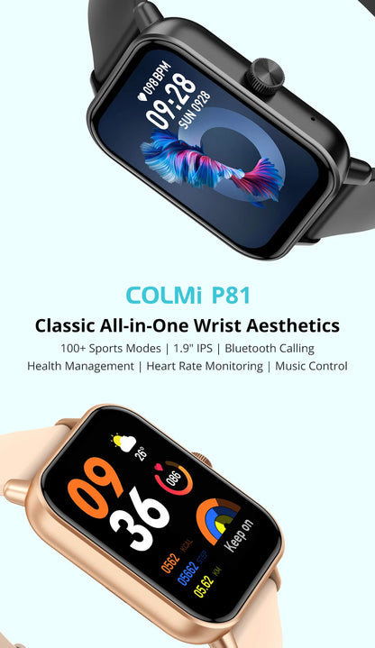COLMI P81 Ultra Smartwatch – Voice Calling, 1.9" Screen, 24H Health Monitor, 100+ Sport Modes