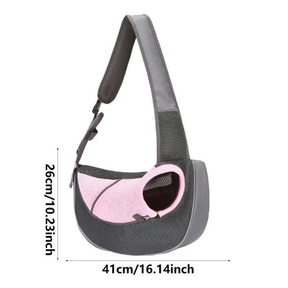 Adjustable Pet Sling Carrier – Breathable Shoulder Bag for Cats & Small Dogs