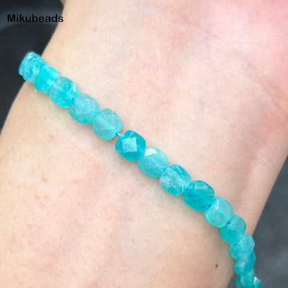 Natural Amazonite Square Loose Beads 2.8×6mm – DIY Necklace & Bracelet Making