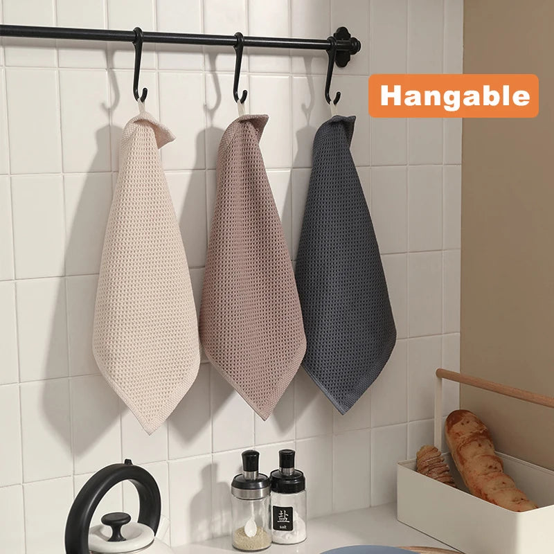 Cotton Honeycomb Kitchen Dishcloth – Soft, Absorbent & Breathable Cleaning Cloth