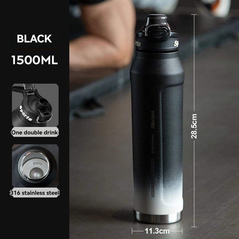 1.5L Stainless Steel Thermos Water Bottle – Vacuum Flask for Hot Tea, Coffee & Cold Water