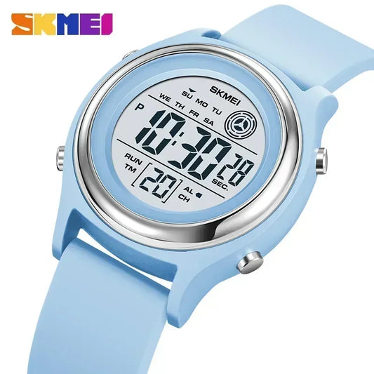 SKMEI 2094 Luxury Watch for Women Stopwatch Lady Waterproof Shockproof LED Display Countdown Ladies Digital Wristwatches Clock