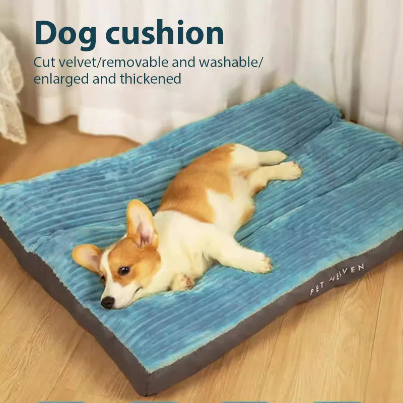 Snuggle Fleece Pet Bed & Blanket - Detachable, Warm Mat for All-Size Dogs & Cats