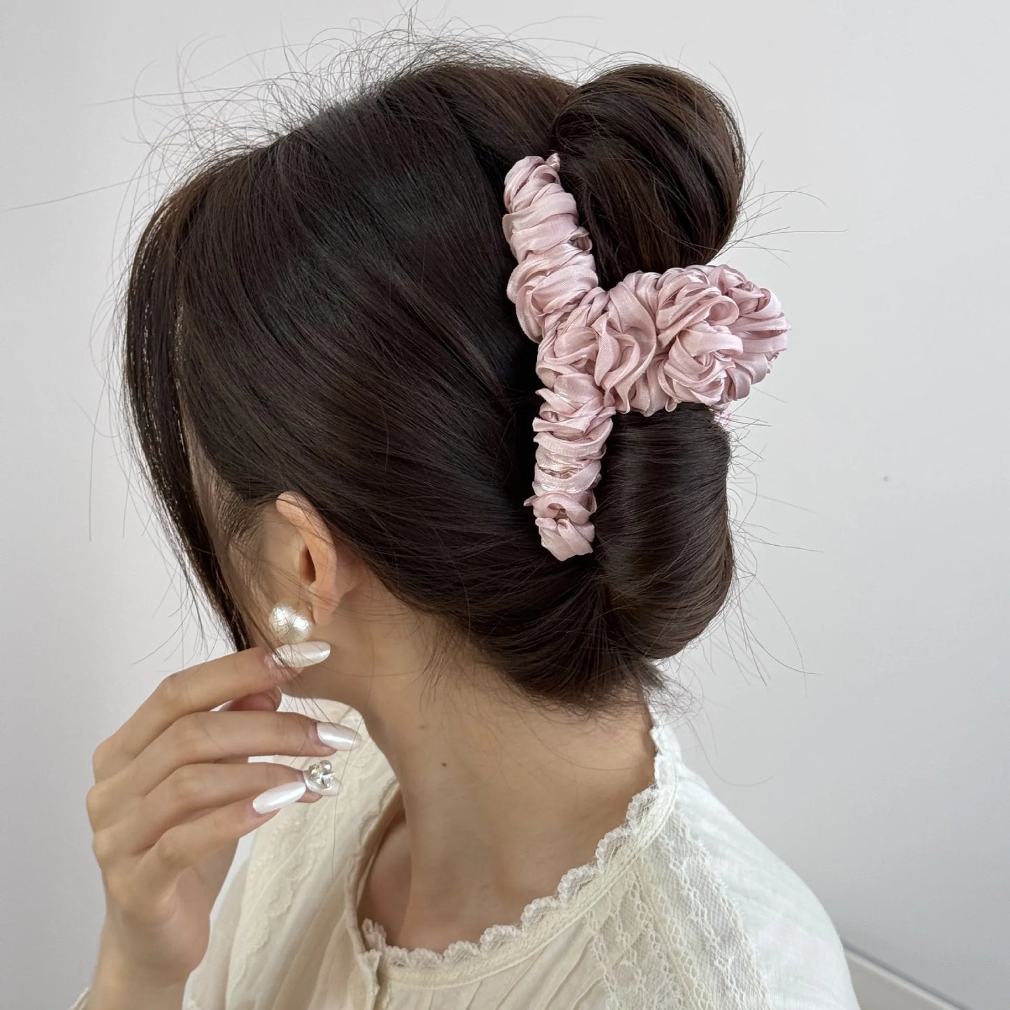 Large Vintage Hair Claw Clip – Elegant Fascinator for Women & Girls