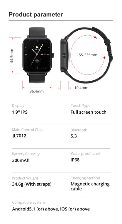 COLMI P81 Ultra Smartwatch – Voice Calling, 1.9" Screen, 24H Health Monitor, 100+ Sport Modes