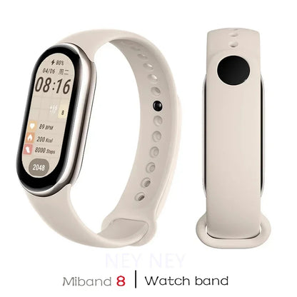 Silicone Sport Watchband for Xiaomi Mi Band 8 & 9 NFC – Waterproof Replacement Strap