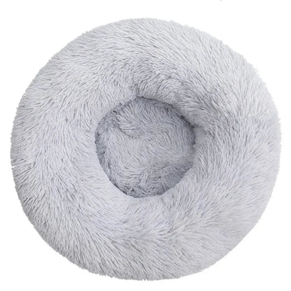 40-90cm Round Plush Pet Bed - Winter Warm Dog & Cat Bed for Medium-Large Pets - BeeTrendyShop.COM