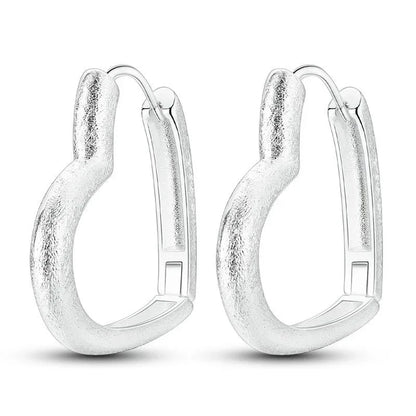 925 Sterling Silver Sparkling Hoop Earrings – Moon Pearl Heart Crystal Jewelry for Women