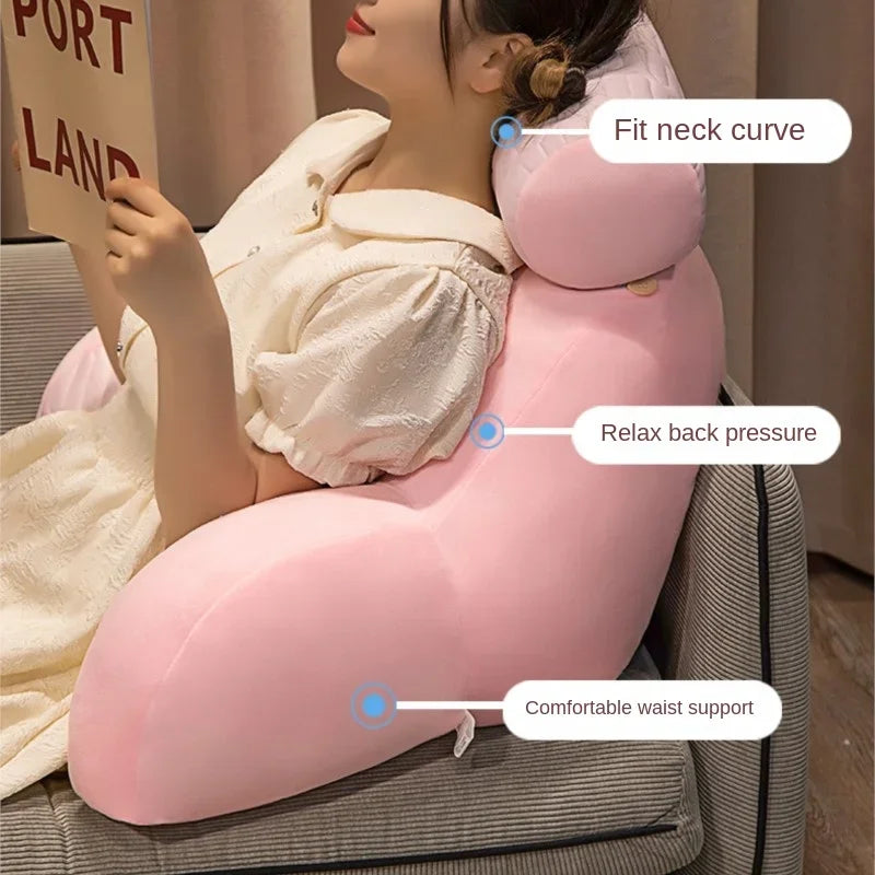 Cute Animal Cartoon Headboard Backrest Cushion – Soft PU Foam Sofa & Bed Reading Pillow | 60x40 & 70x50cm