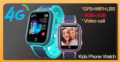 LT21 4G Kids Smartwatch – GPS, WiFi, Video Call, SOS, IP67 Waterproof, Camera & Location Tracker