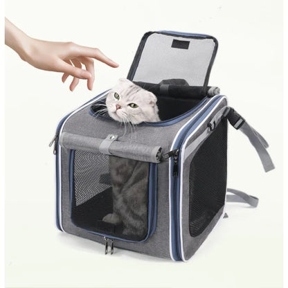 Motorcycle Pet Carrier Bag – Portable Outdoor Backpack for Cats & Dogs | Bicycle & Car Travel