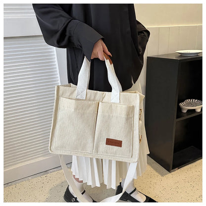 Ladies' handbag, large capacity new fashionable canvas shoulder bag, crossbody bag, commuting bag  zwq - BeeTrendyShop.COM