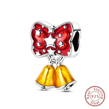 925 Sterling Silver Red Wine, Chili & Dumbbell Charm Bead – Fun DIY Jewelry