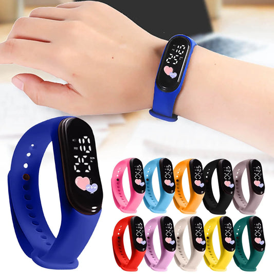 Touch Led Digital Children Watch Fashion Waterproof Boys Sports Women Children Watch Bracelet Watch Birthday Gift