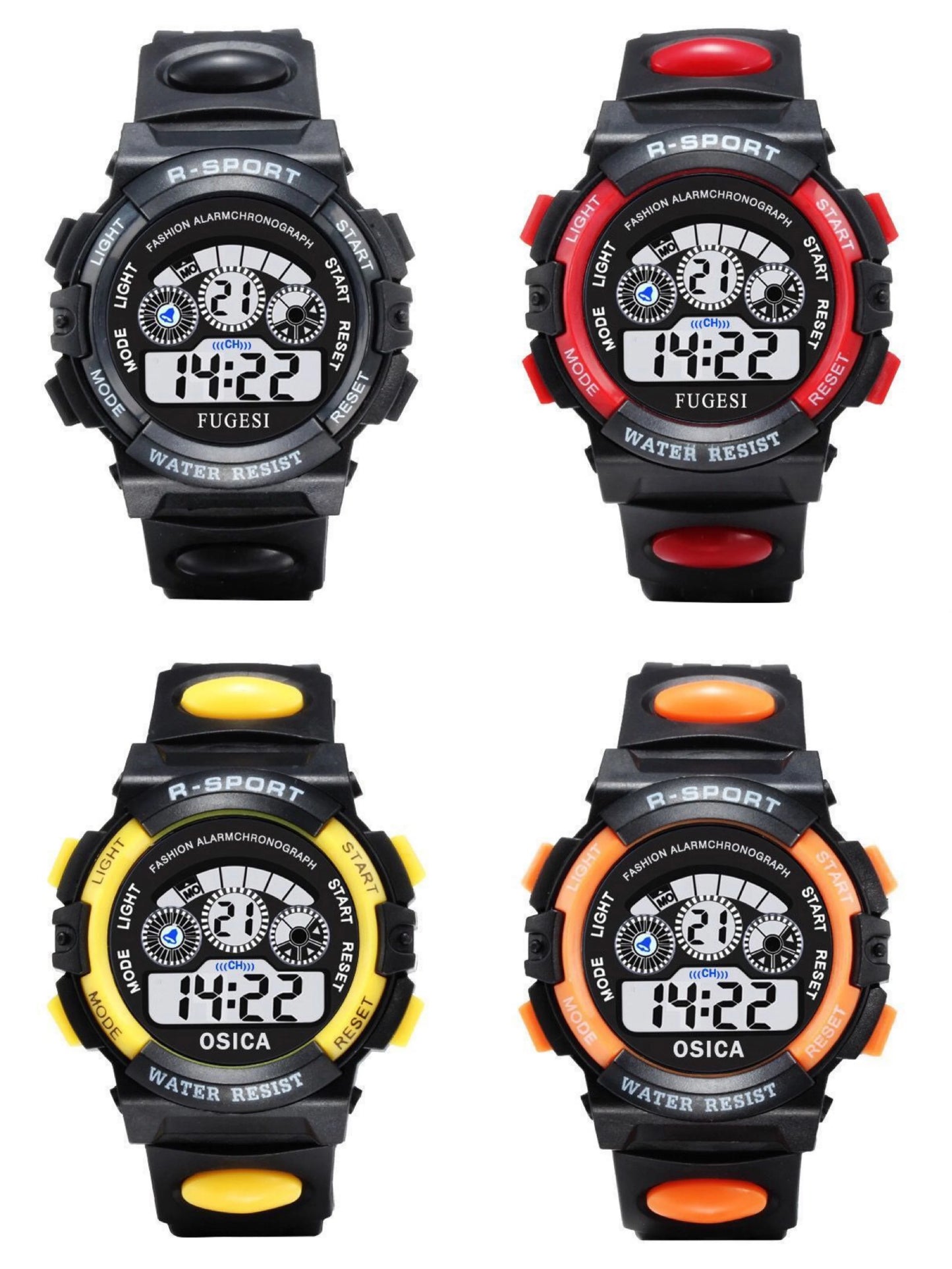 Electronic Watch for Boys Girls Children Luminous Dial Military Sport Watches for Kids Waterproof Multi-function Digital Watch