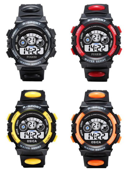 Electronic Watch for Boys Girls Children Luminous Dial Military Sport Watches for Kids Waterproof Multi-function Digital Watch - BeeTrendyShop.COM