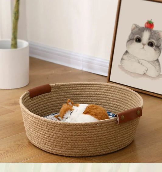 HeMu 4-Season Pet Mat - Removable & Washable Bamboo-Cotton Kennel Pad