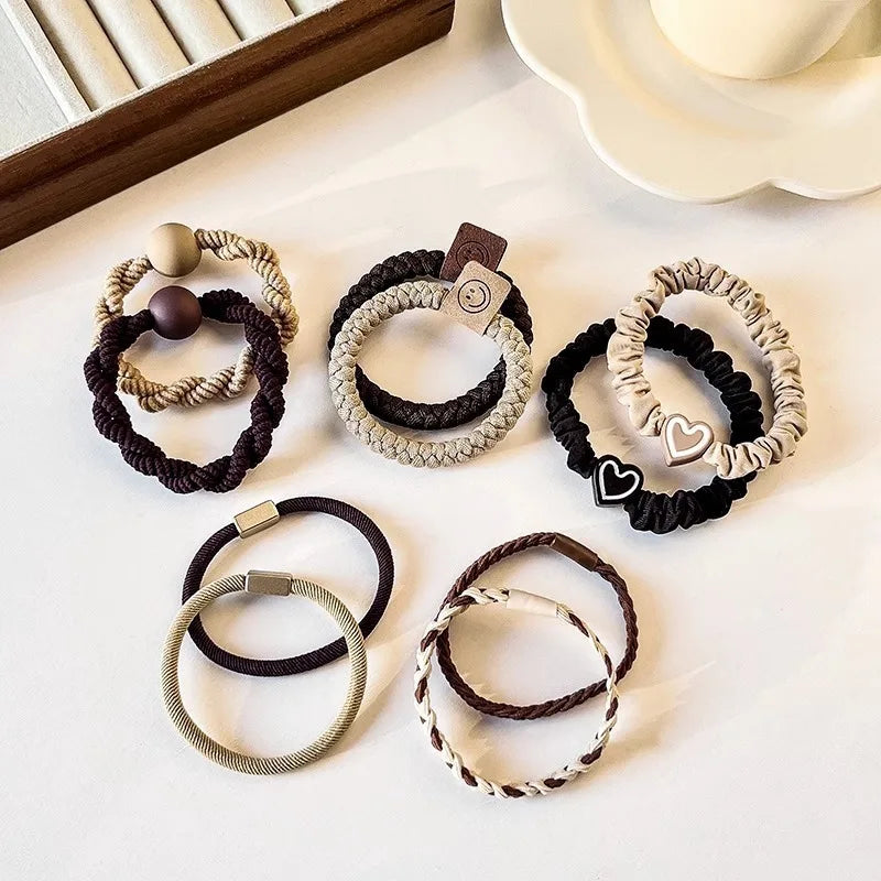 5pcs/Bag Seamless Bow Hair Ties