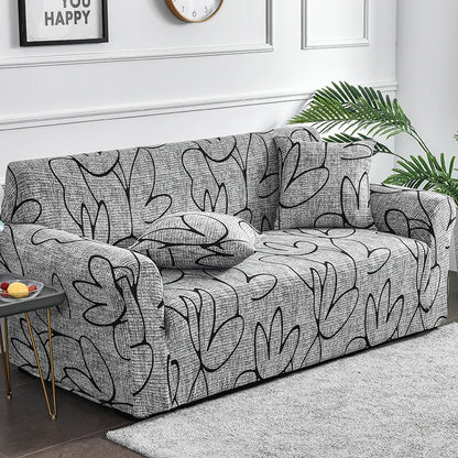 1pc Flower Printed Elastic Sofa Cover Antidirty Spandex Sofa Cover Furniture Protector for Bedroom Office Living Room Home Decor - BeeTrendyShop.COM