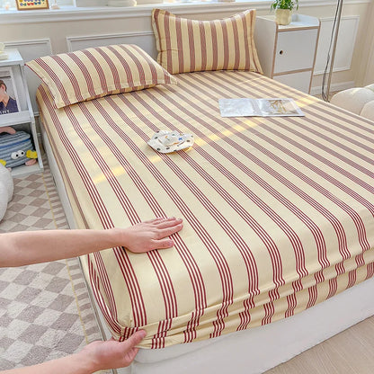 Cartoon Kids Fitted Bed Sheet – Elastic Band Mattress Cover for Single & King Size Children's Bedding
