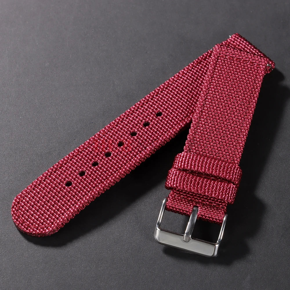Nylon Canvas Watch Band Woven Soft Belt Universal Bracelet for Men Women Sport Military Universal  Wristband 18mm 20mm 22mm 24mm - BeeTrendyShop.COM