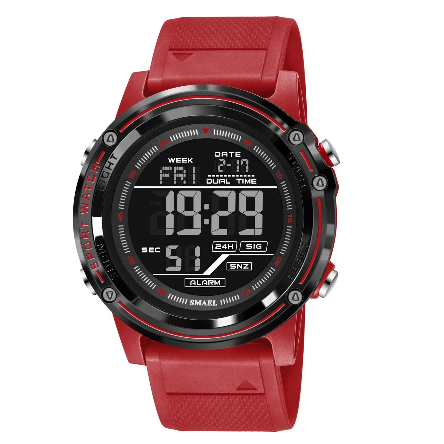 Digital Watches for Men  50m Waterproof  Sports Watches LED Big Dail Display Digital Stopwatch 8125 LED Watch Men's Wristwatches