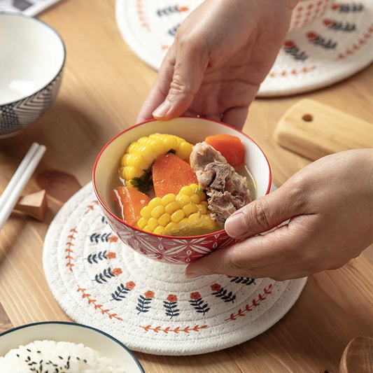 Japanese tableware bowl creative ceramic soup bowl rice bowl fruit bowl household bowl set kitchen tableware