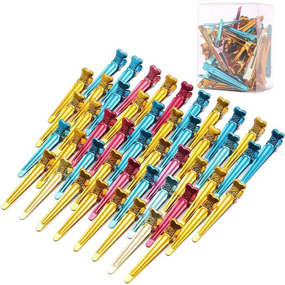 Pro Hairdressing Section Clips – Steel Barber Styling Clamps for Salon & Home