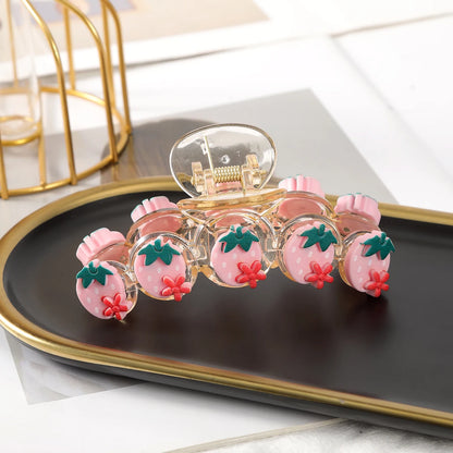 Sweet Flower Hair Claw Clip – Cute Ponytail Hairpin for Women