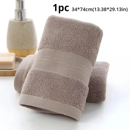 Thickened 100% Cotton Face Towel – Soft, Absorbent & Skin-Friendly for Adults & Kids 34x74cm