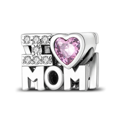 925 Sterling Silver Tree of Life & Peach Heart Charm Bead – Sweet Love DIY Jewelry