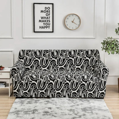 1pc Flower Printed Elastic Sofa Cover Antidirty Spandex Sofa Cover Furniture Protector for Bedroom Office Living Room Home Decor - BeeTrendyShop.COM