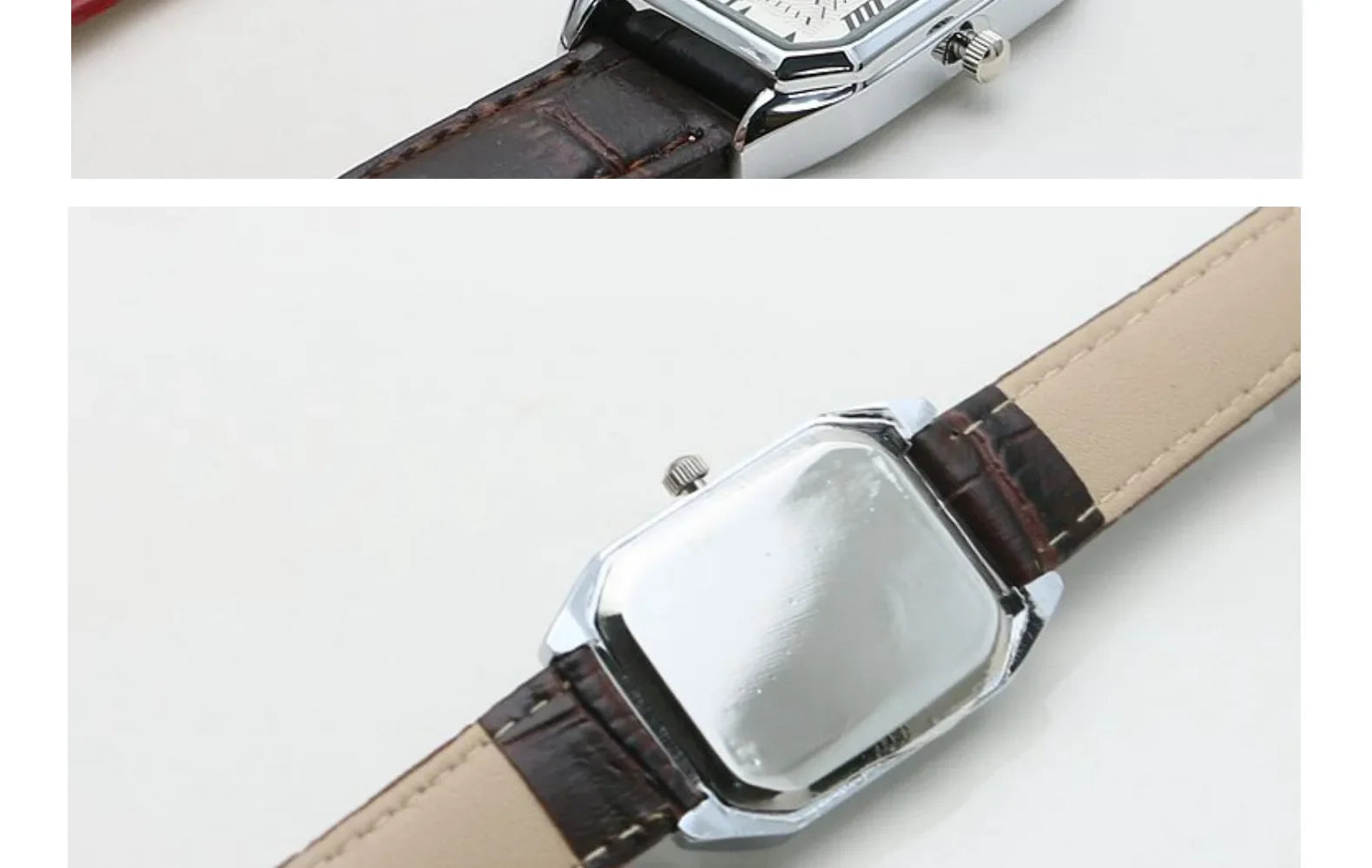 Retro Watches Classic Casual Quartz Dial Leather Strap Band Rectangle Clock Fashionable Wrist Watches for Women Wrist Watch - BeeTrendyShop.COM