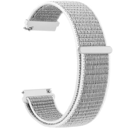 Silver metal watch strap on a white background