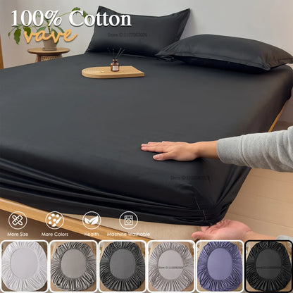 Fitted Bed Sheet with 360° Elastic Band – Mattress Protector Cover for Single, Double, King & Queen 160x200