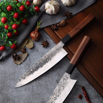 Forged Japanese Chef Knife – Professional Kiritsuke, Santoku & Nakiri Kitchen Knives