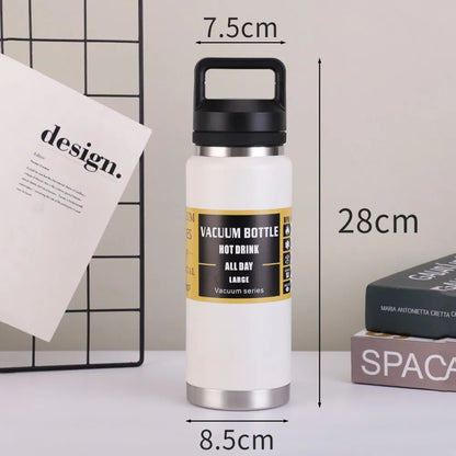 800ML Large Capacity Stainless Steel Thermos – Leakproof Vacuum Flask Sports Bottle