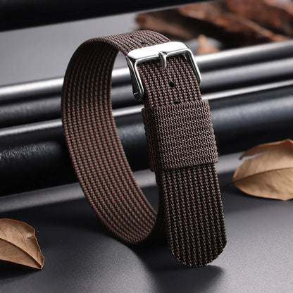 18mm 20mm 22mm Nylon Watch Band for Seiko Braided Canvas Strap Army Sport Men Bracelet Black Green Military Breathable WristBelt - BeeTrendyShop.COM
