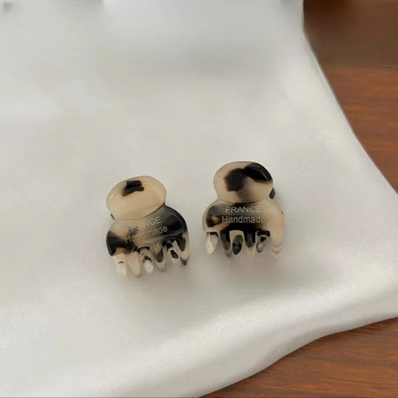 Mini Acetate Hair Claw Clips 2cm – Small Side Pins Set for Girls & Women