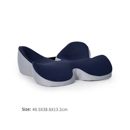 Memory Foam Seat Cushion 48x39cm – Ergonomic Back & Tailbone Pain Relief for Office, Car & Travel